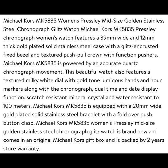 NWT - Michael Kors watch main image 8